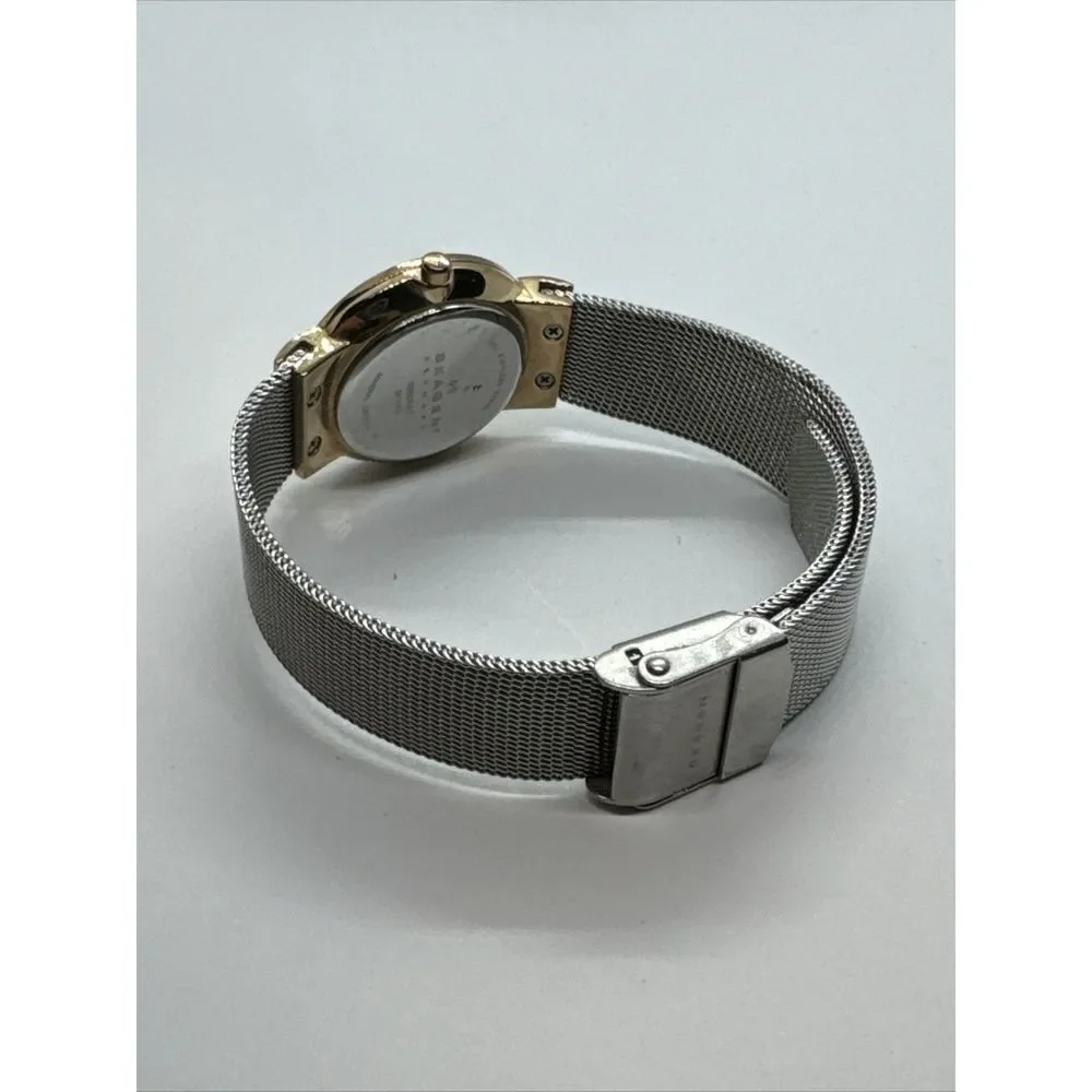 Skagen Freja 358SRSC Women's Two-Tone Steel Mesh Analog Dial Wrist Watch JNA939